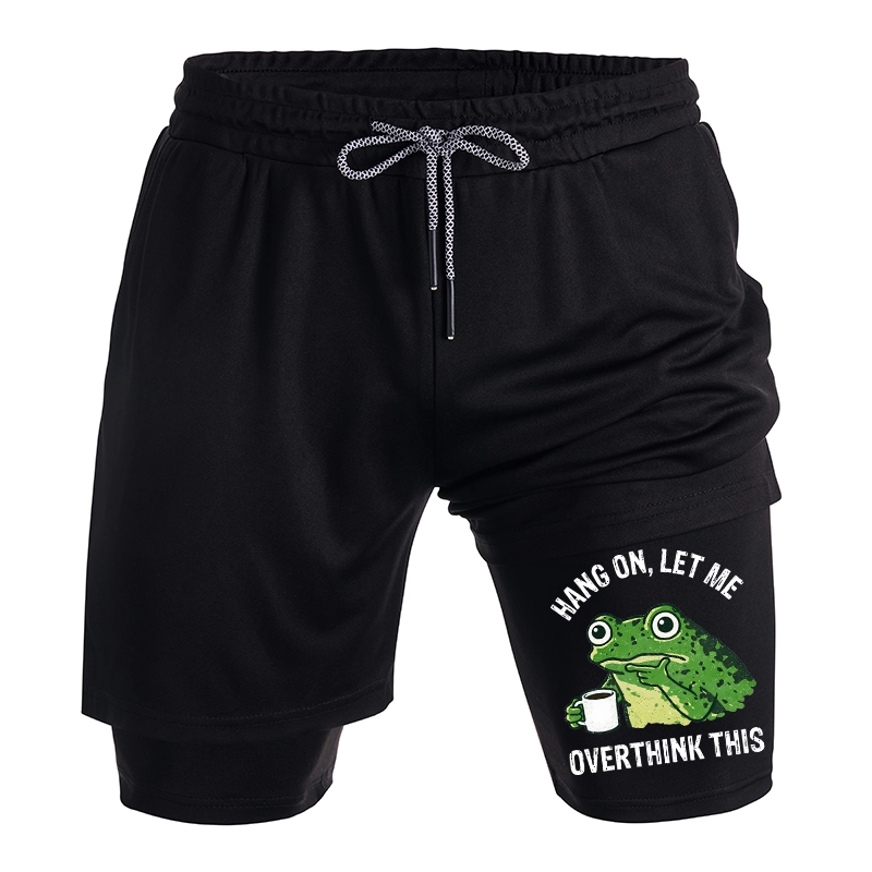 Tokyo-Tiger Overthinking Frog With Coffee Training Shorts