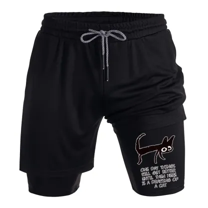 Tokyo-Tiger Cat Cheer Up Drawing Training Shorts