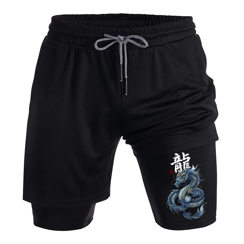 Tokyo-Tiger Mythic Blue Dragon Training Shorts