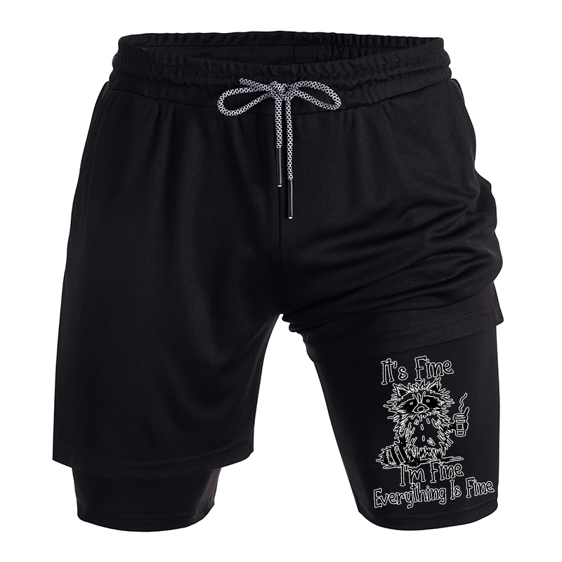 Tokyo-Tiger Raccoon Fine Meme Training Shorts