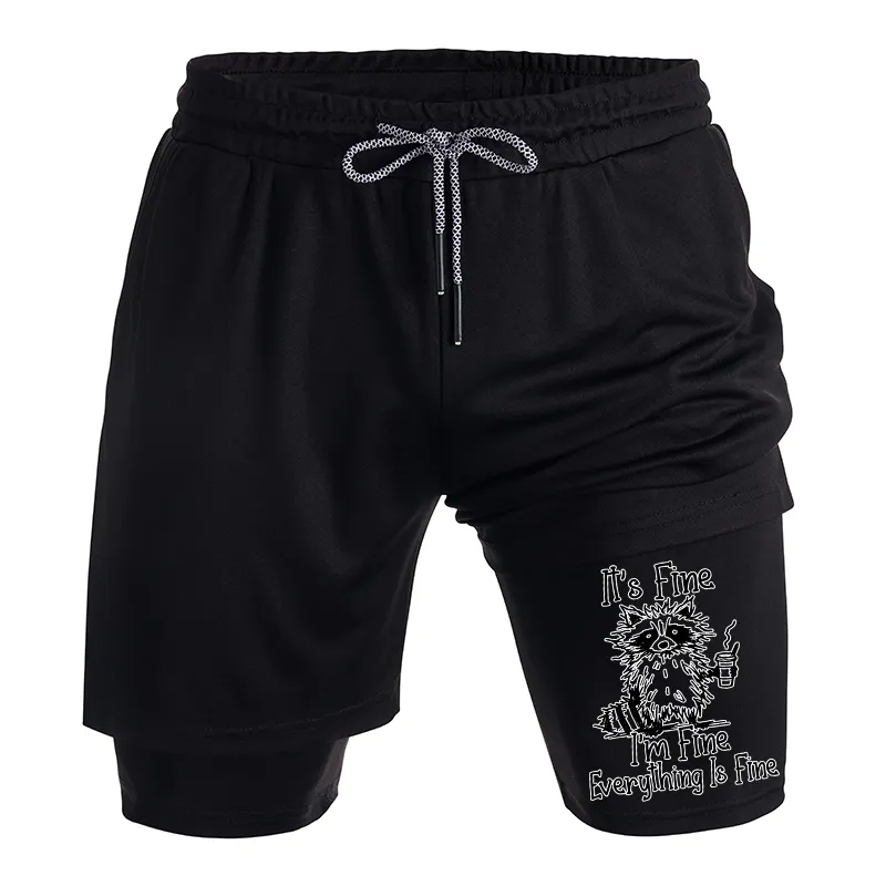 Tokyo-Tiger Raccoon Fine Meme Training Shorts
