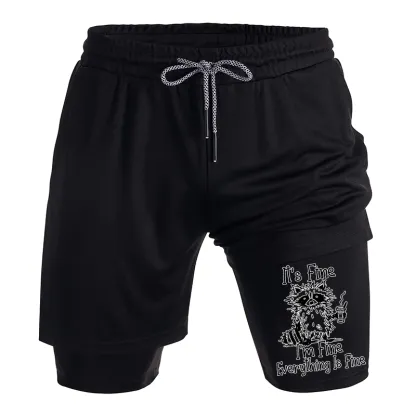 Tokyo-Tiger Raccoon Fine Meme Training Shorts