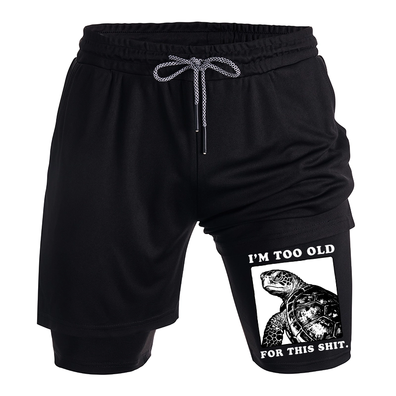 Tokyo-Tiger Turtle I Quit Meme Energy Training Shorts