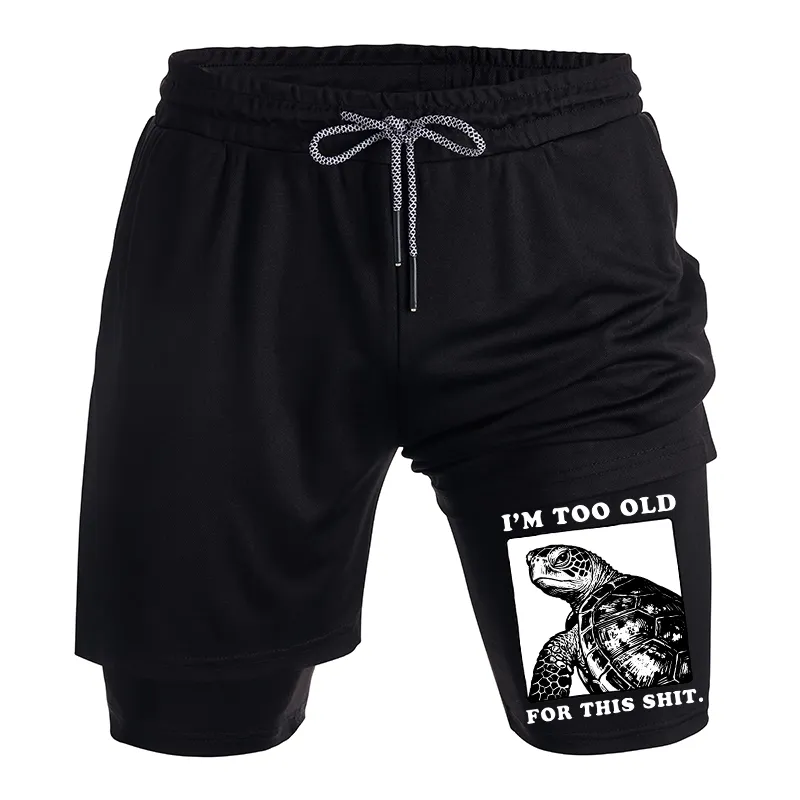 Tokyo-Tiger Turtle I Quit Meme Energy Training Shorts