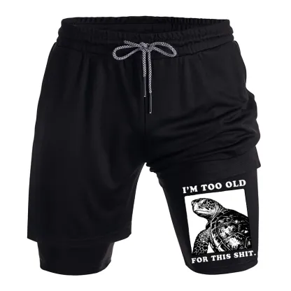 Tokyo-Tiger Turtle I Quit Meme Energy Training Shorts