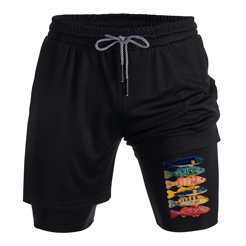 Tokyo-Tiger Colorful Fish Art Collection Training Shorts