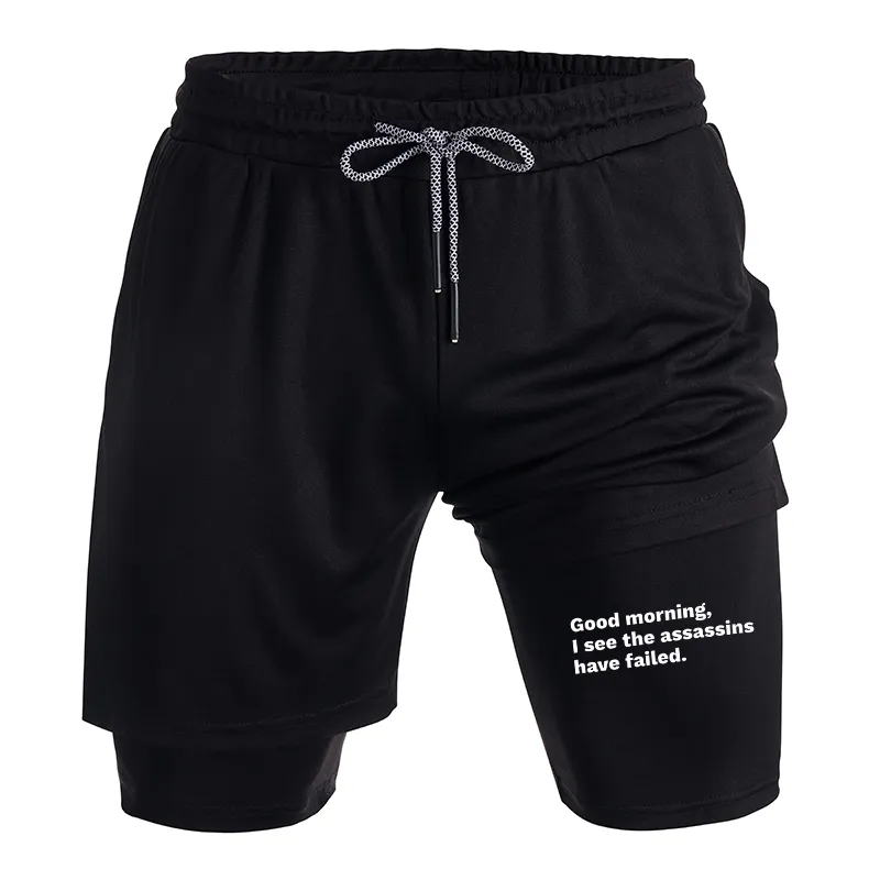 Tokyo-Tiger Assassins Failed Morning Quote Art Training Shorts