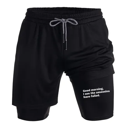 Tokyo-Tiger Assassins Failed Morning Quote Art Training Shorts