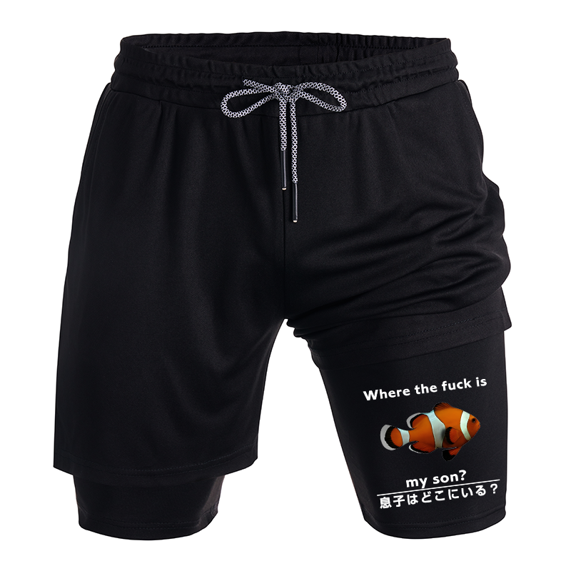 Tokyo-Tiger Fish Looking For Son Training Shorts