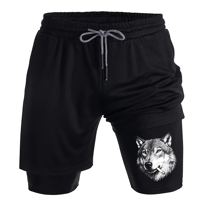 Tokyo-Tiger Cool Wolf Meme Bad Decisions Pending Training Shorts