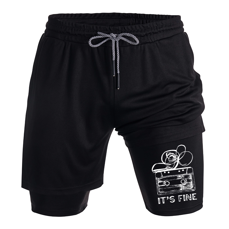 Tokyo-Tiger Cassette Fine Meme Training Shorts