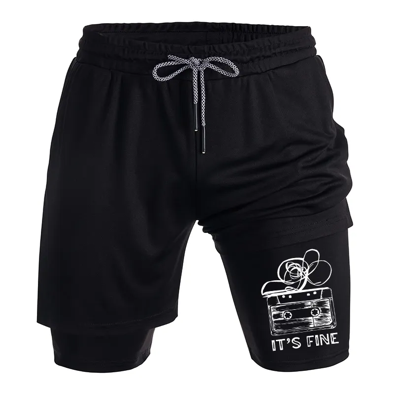 Tokyo-Tiger Cassette Fine Meme Training Shorts