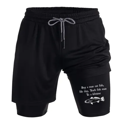 Tokyo-Tiger Man Eat Fish Meme Training Shorts