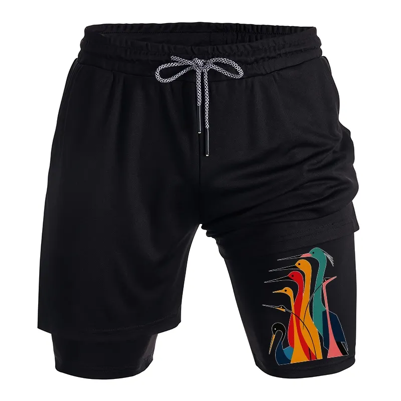 Tokyo-Tiger Various Types Of Cranes Training Shorts