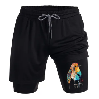 Tokyo-Tiger Sparkly Wild Bird Training Shorts