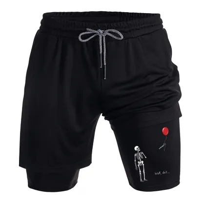 Tokyo-Tiger Skeleton Balloon Meme Training Shorts