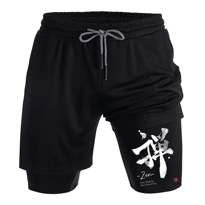 Tokyo-Tiger Zen Texts Training Shorts