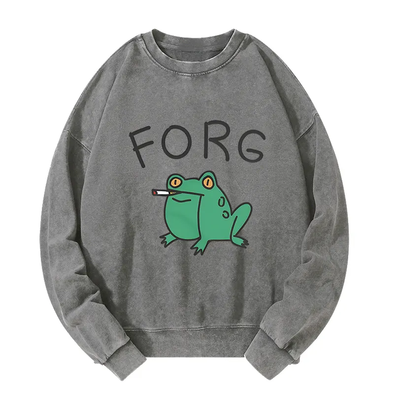 Tokyo-Tiger Smoking Frog Washed Sweatshirt
