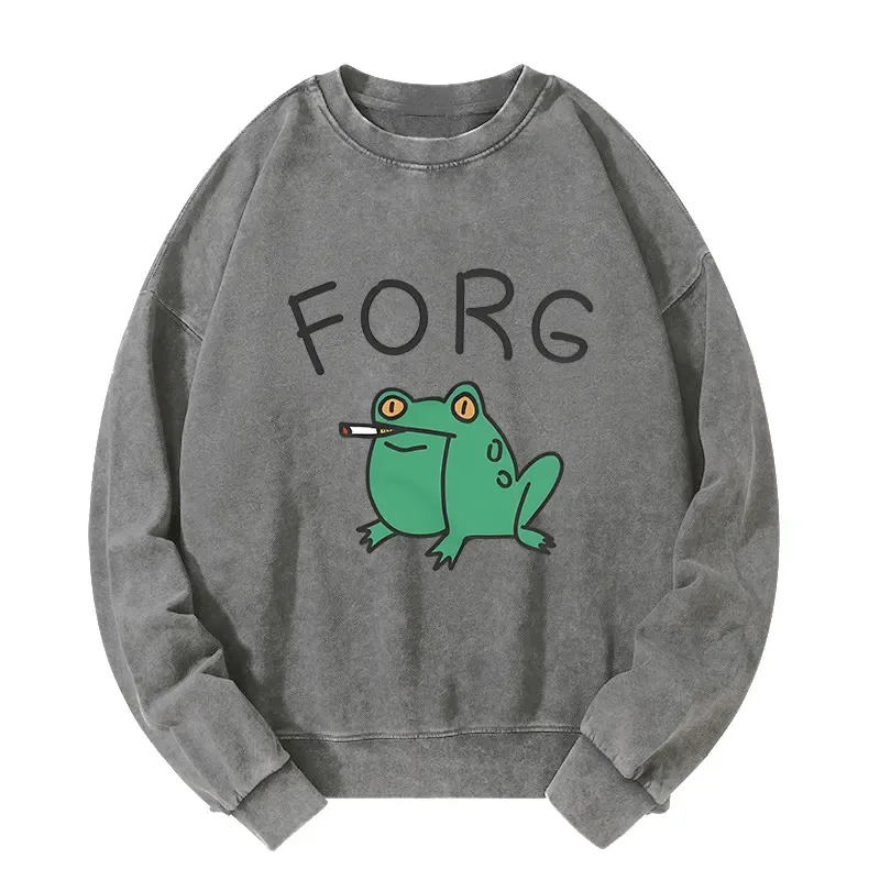 Tokyo-Tiger Smoking Frog Washed Sweatshirt