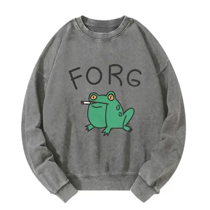 Tokyo-Tiger Smoking Frog Washed Sweatshirt