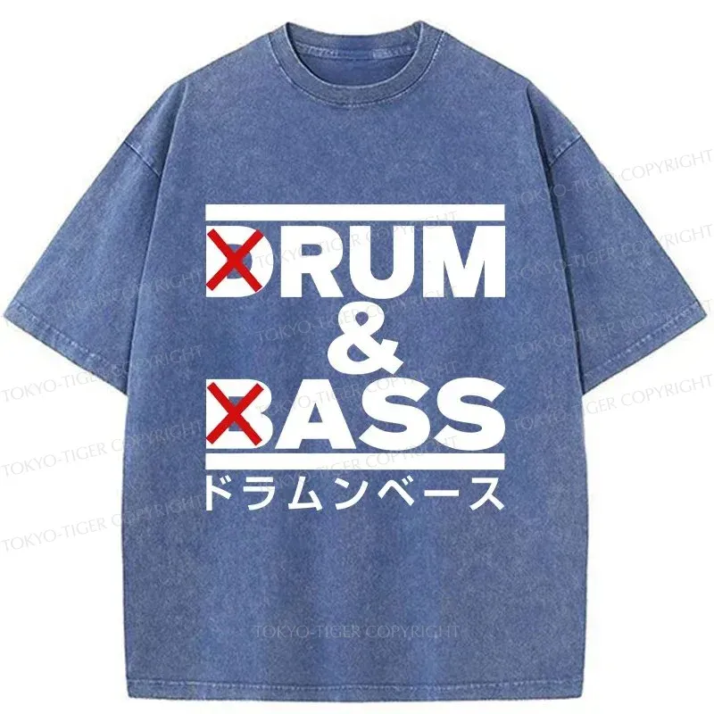 Tokyo-Tiger Drum And Bass Funny Washed T-Shirt