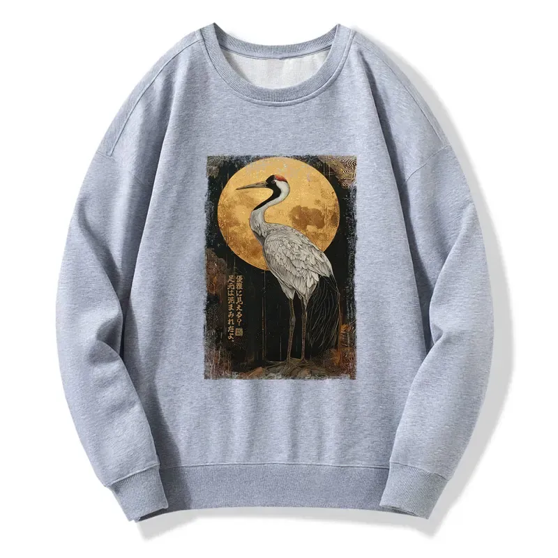 Tokyo-Tiger Vintage Japanese Crane Kanji Classic Sweatshirt