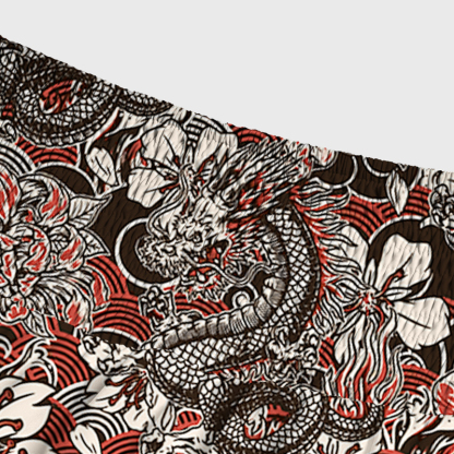 Tokyo-Tiger Japanese Retro Dragon Maxi Skirt