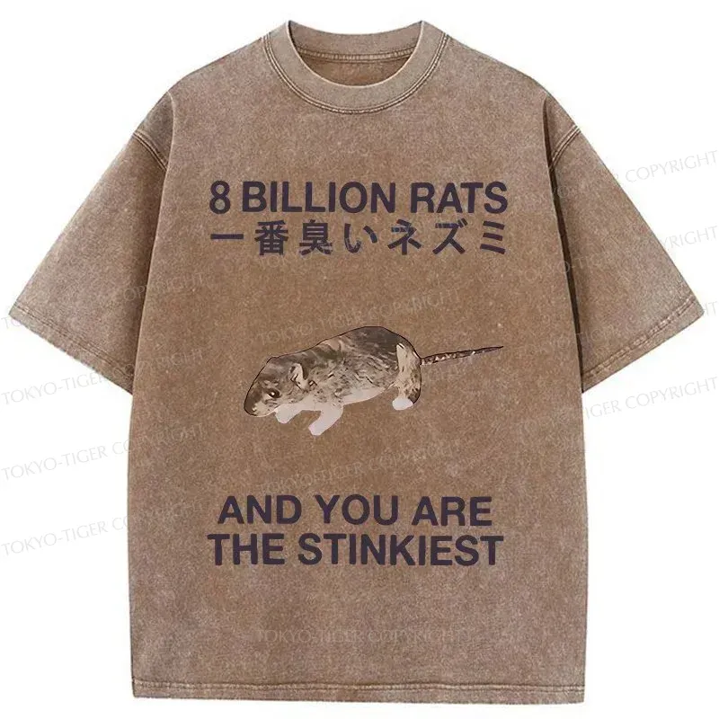 Tokyo-Tiger World's Stinkiest Rat Washed T-Shirt
