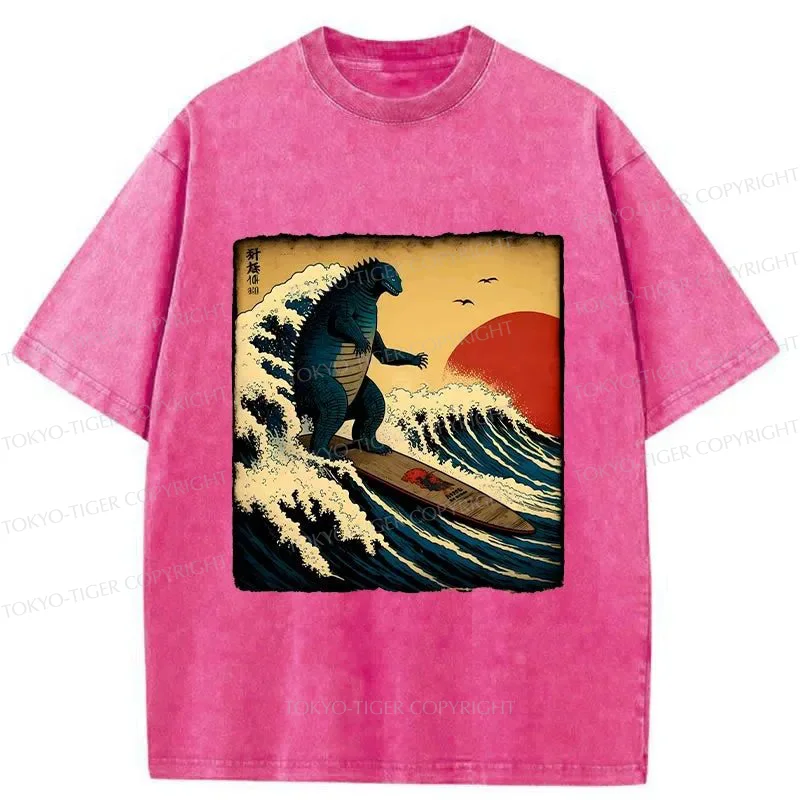 Tokyo-Tiger The Great Wave Washed T-Shirt
