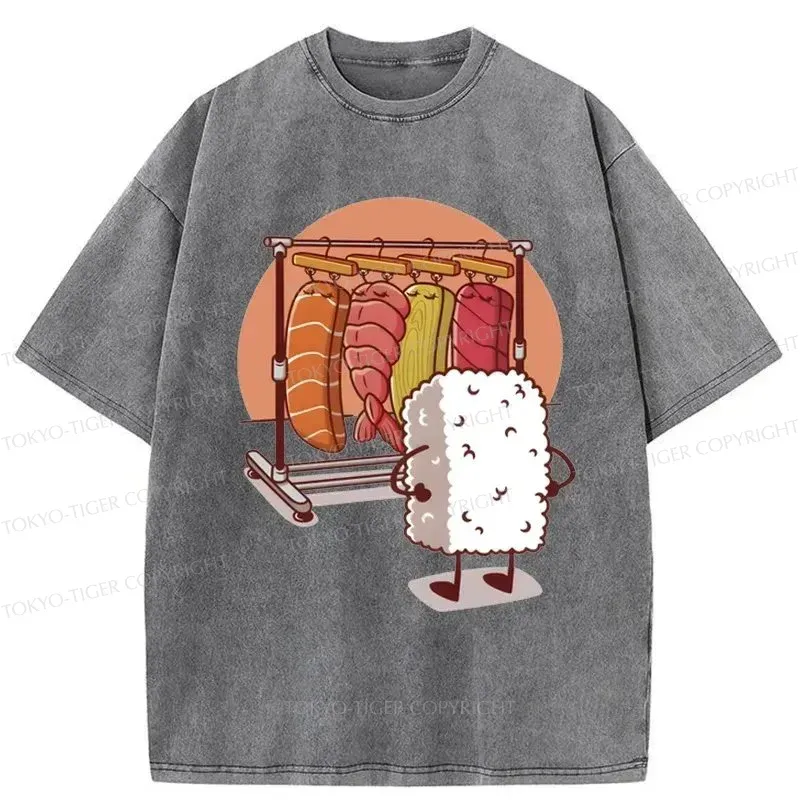 Tokyo-Tiger Which One Should I Wear Today Washed T-Shirt