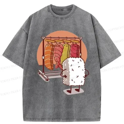 Tokyo-Tiger Which One Should I Wear Today Washed T-Shirt