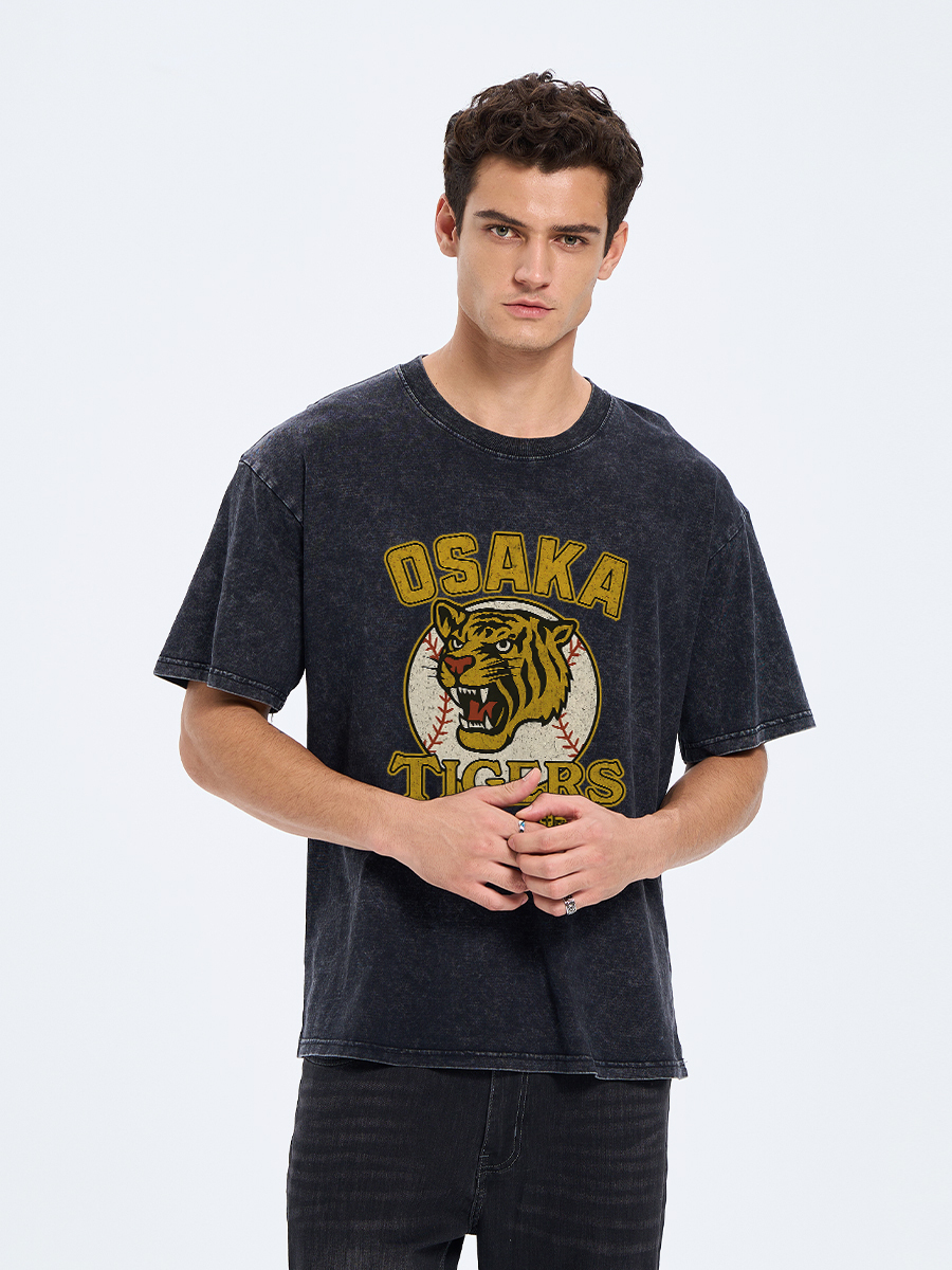 Tokyo-Tiger Funny Osaka Tigers Washed T-Shirt