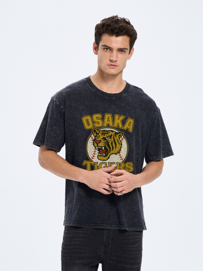 Tokyo-Tiger Funny Osaka Tigers Washed T-Shirt