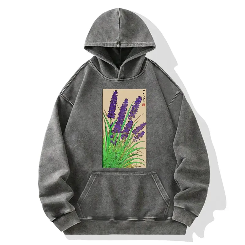 Tokyo-Tiger Japanese Lavender Washed Hoodie