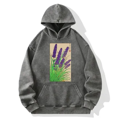Tokyo-Tiger Japanese Lavender Washed Hoodie