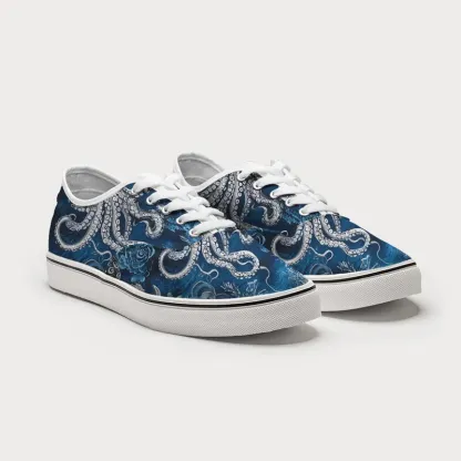 Tokyo-Tiger Deep Sea Octopus Canvas Shoes