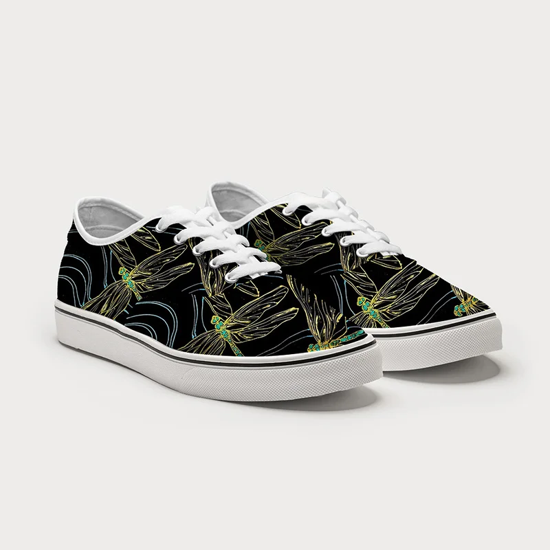 Tokyo-Tiger Dragonfly Flapping Its Wings Canvas Shoes