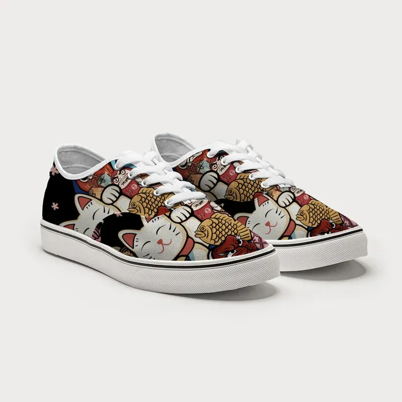 Tokyo-Tiger Traditional Japanese Elements Canvas Shoes