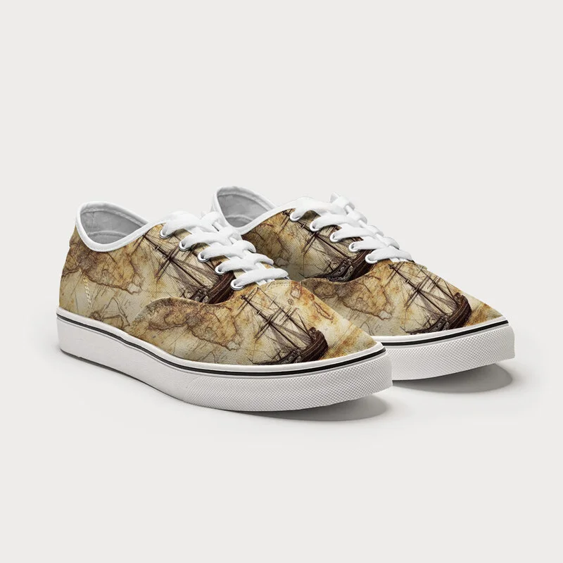 Tokyo-Tiger Nautical Chart Canvas Shoes