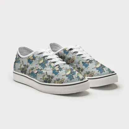 Tokyo-Tiger Frog Samurai Canvas Shoes