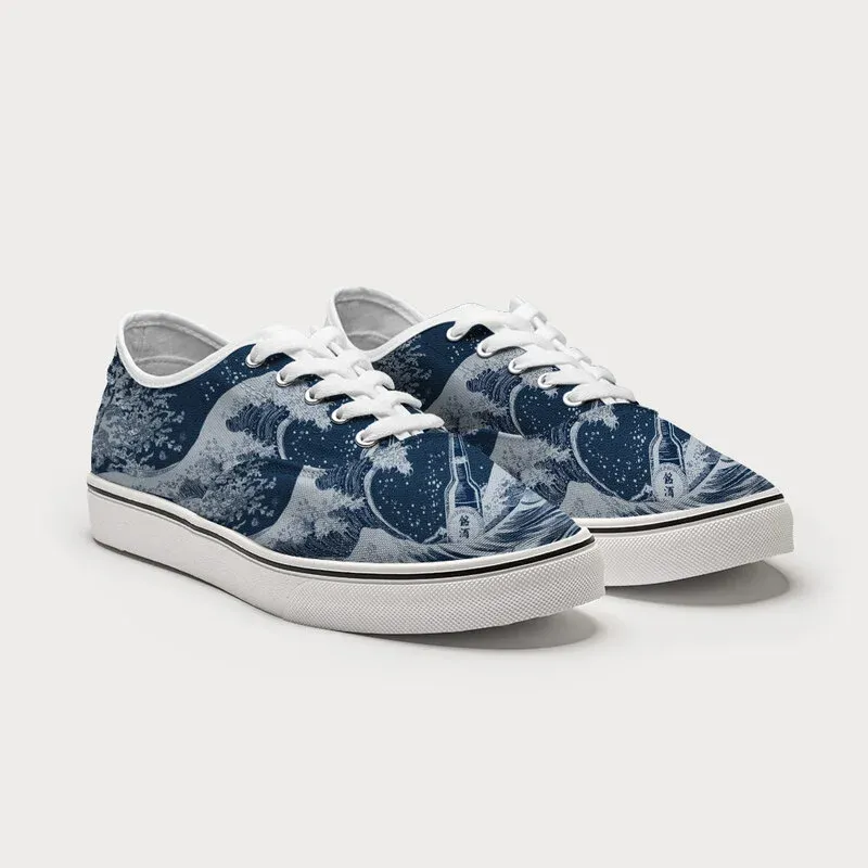 Tokyo-Tiger The Great Wave Off Beer Canvas Shoes