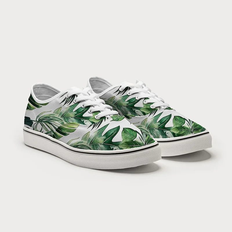 Tokyo-Tiger Tropical Leaf Dance Canvas Shoes