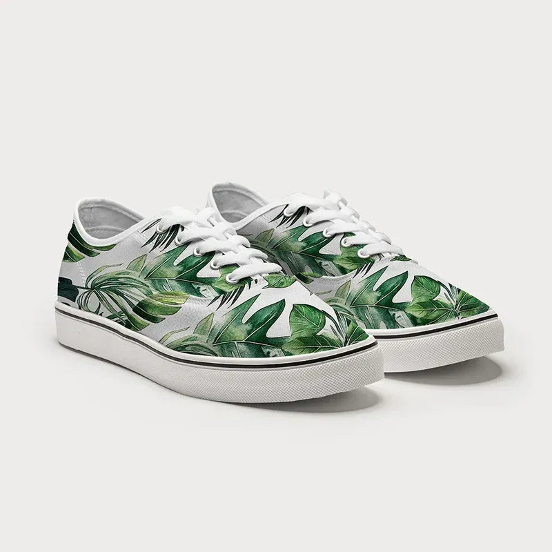 Tokyo-Tiger Tropical Leaf Dance Canvas Shoes