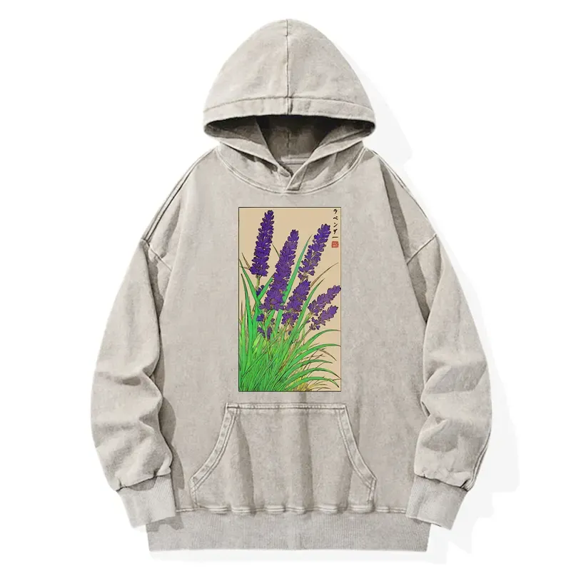 Tokyo-Tiger Japanese Lavender Washed Hoodie