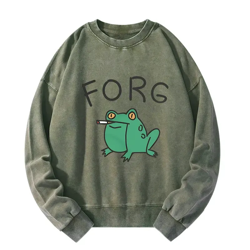 Tokyo-Tiger Smoking Frog Washed Sweatshirt