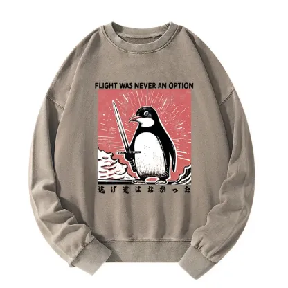 Tokyo-Tiger Fighting Penguin Washed Sweatshirt