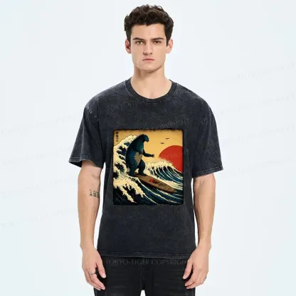 Tokyo-Tiger The Great Wave Washed T-Shirt
