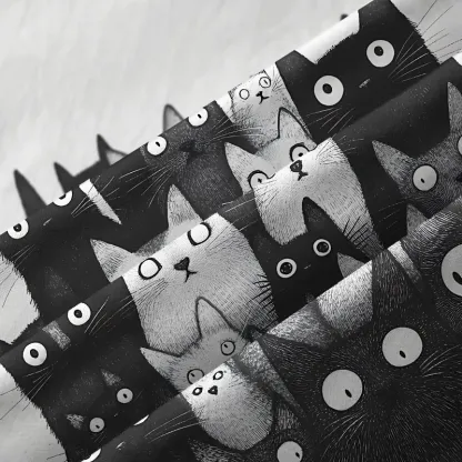 Tokyo-Tiger Funny Cats' Gaze Button-up Shirt