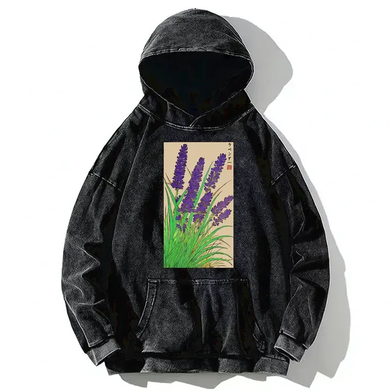 Tokyo-Tiger Japanese Lavender Washed Hoodie