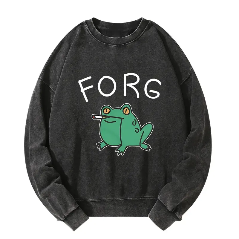 Tokyo-Tiger Smoking Frog Washed Sweatshirt